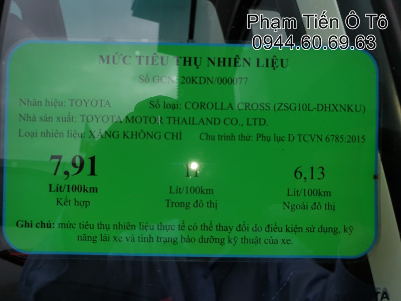 Tiêu hao nhiên liệu Corolla Cross 2025 – Khả năng tiết kiệm tại Hà Nội Toyota Corolla Cross tiết kiệm nhiên liệu